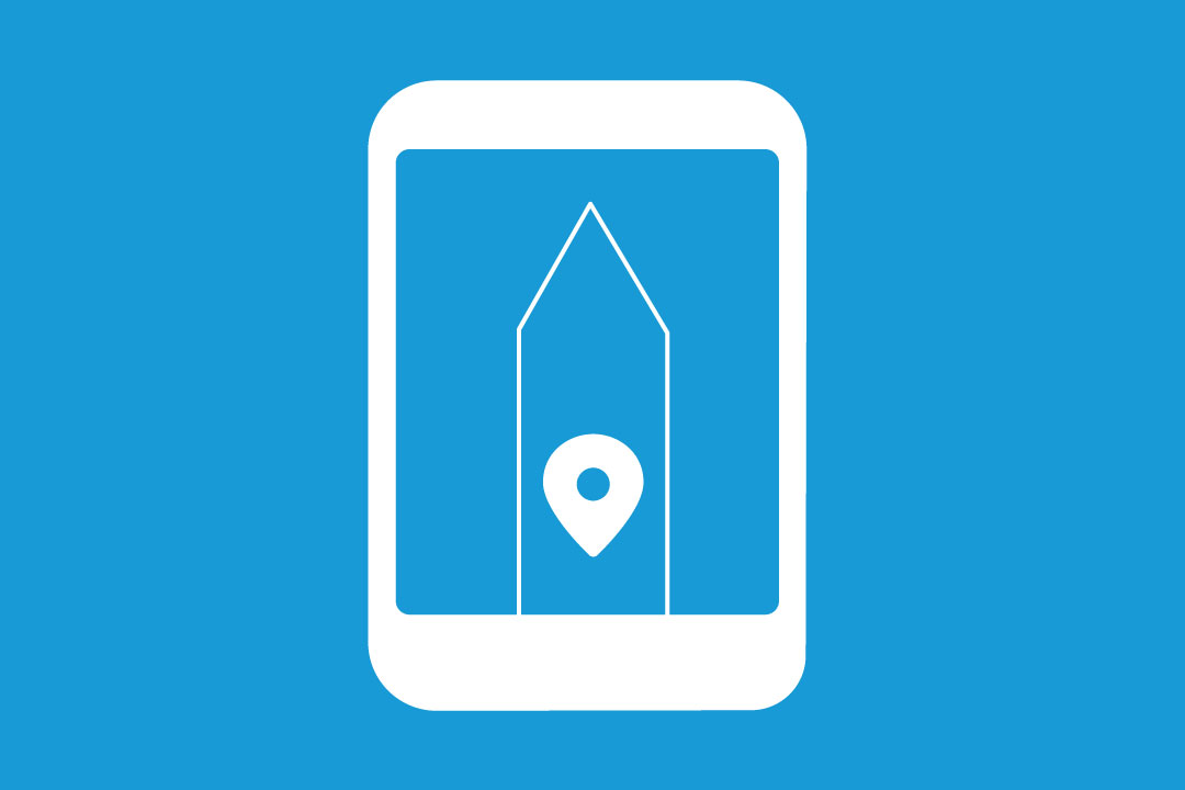 graphic of Washington monument on cellphone screen